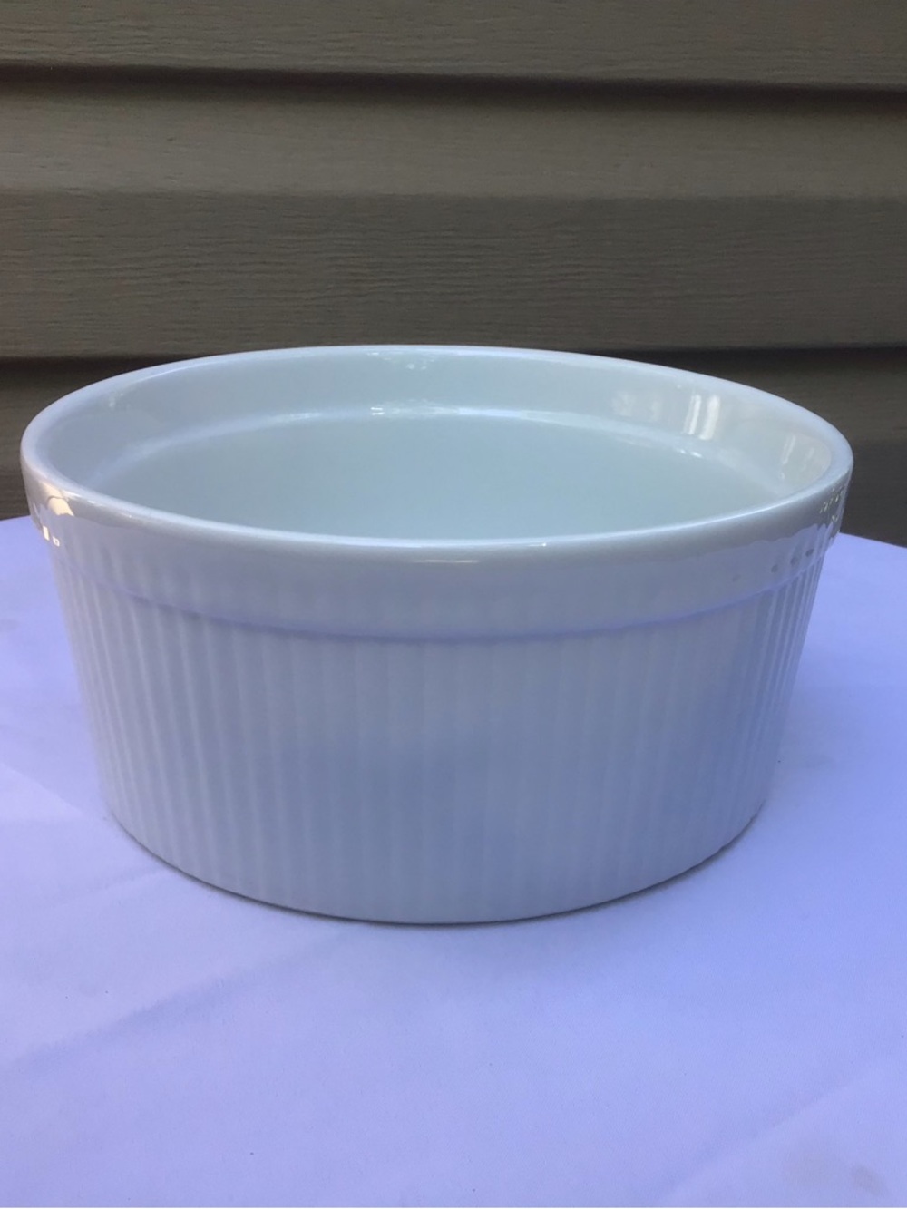 Farberware Heavy Ceramic Ribbed Baking Dish, EUC!